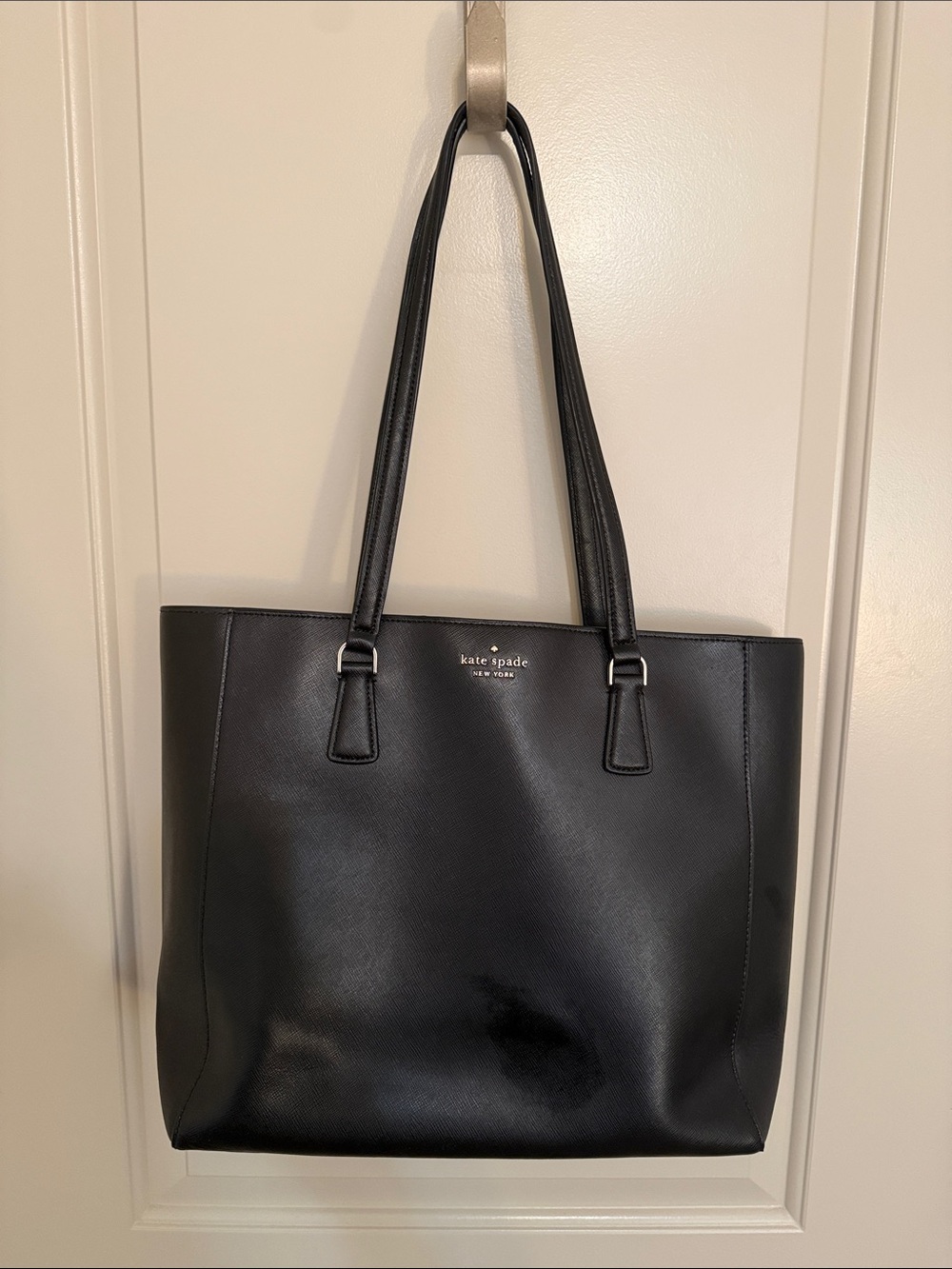 kate spade Perry Black Saffiano Leather Laptop Tote - Picture 2 of 10